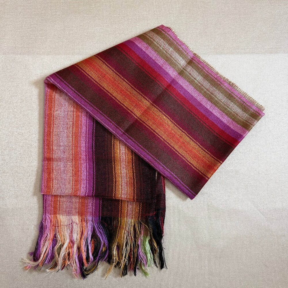 Purple Orange And Pink Scarf From South America